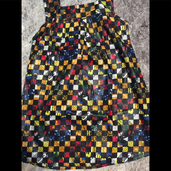 Madji Collection African Fabric Print Tank Dress - Picture 1 of 8